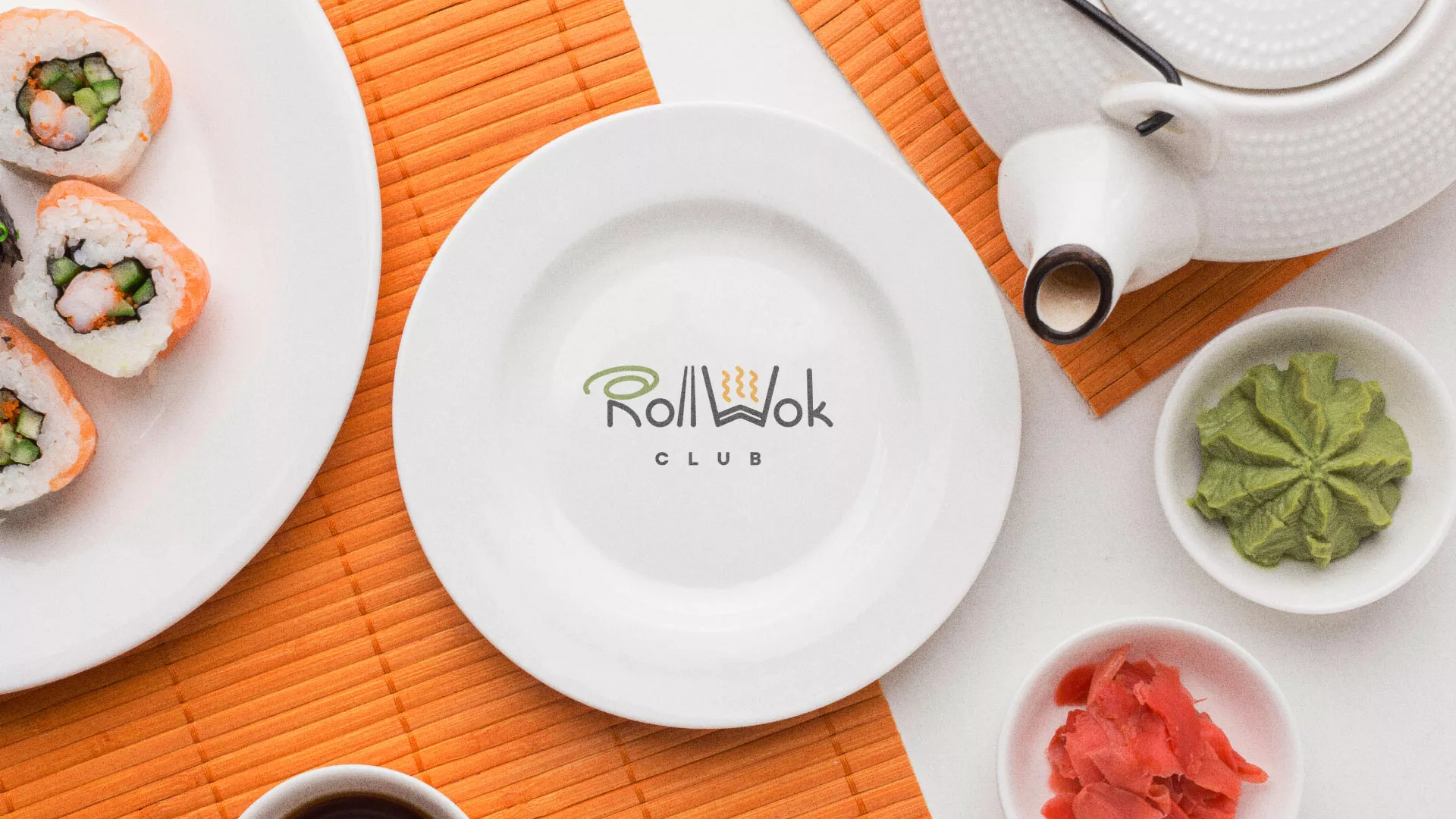 Разработка логотипа и фирменного стиля в Меленках для суши-бара «Roll Wok Club» Разработка логотипа и фирменного стиля в Меленках для суши-бара «Roll Wok Club»